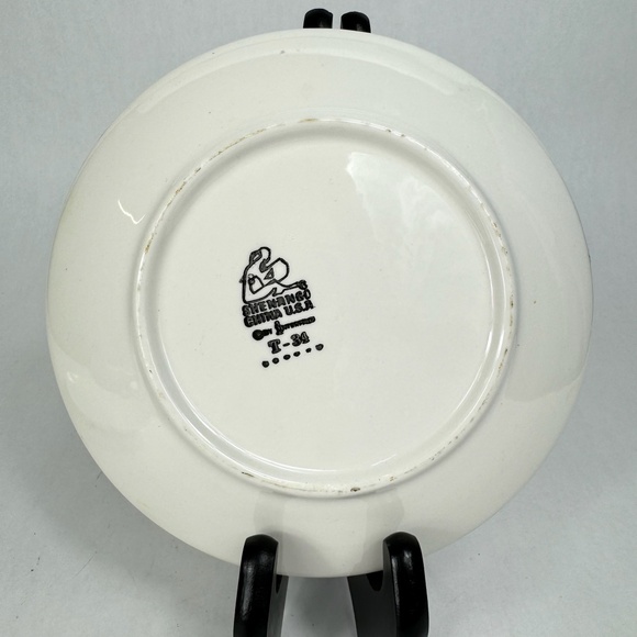 VTG 1970-80s Shenango China Menorah Bread Plates Judaica Restaurant Ware Set/4 - Picture 8 of 12